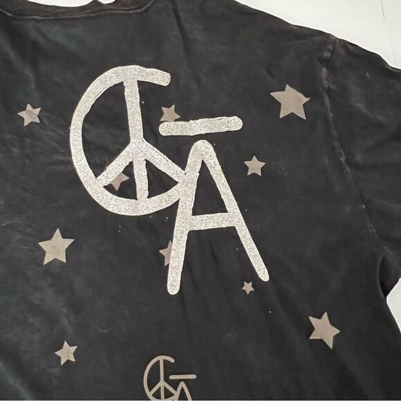 C Bar A Lovestock Ranch by Christian Audigier XXL Stars Mushroom Psychedelic Tee - Picture 8 of 14